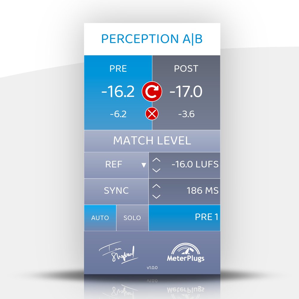 UPDATE ALERT: We just released an update to our Perception AB plugin: v1.1.12. This version has several bug fixes and is free for existing users. Simply enter your email on our download page: meterplugs.com/download

Enjoy! :)