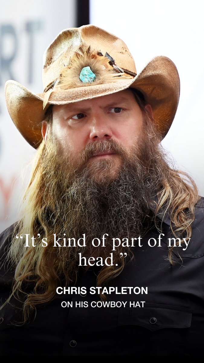AmerSongwriter's tweet image. #ChrisStapleton on his cowboy hat.