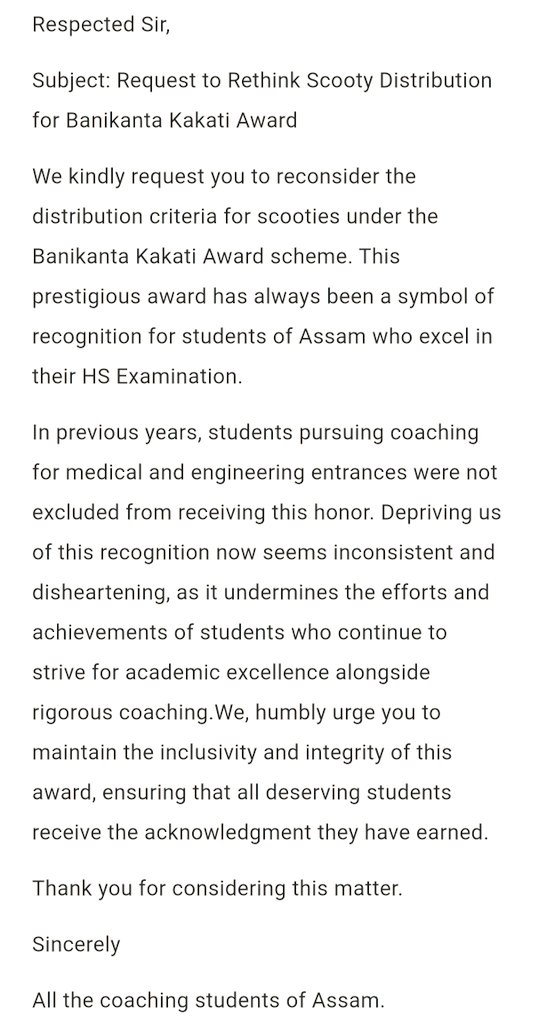 BandanaBar57797's tweet photo. @himantabiswa @ranojpeguassam 
@CMOfficeAssam 
#ScootiesForCoachingStudents 
#JusticeForAllTheStudents
#DonotDepriveUs https://t.co/1cDPvH1kaP
