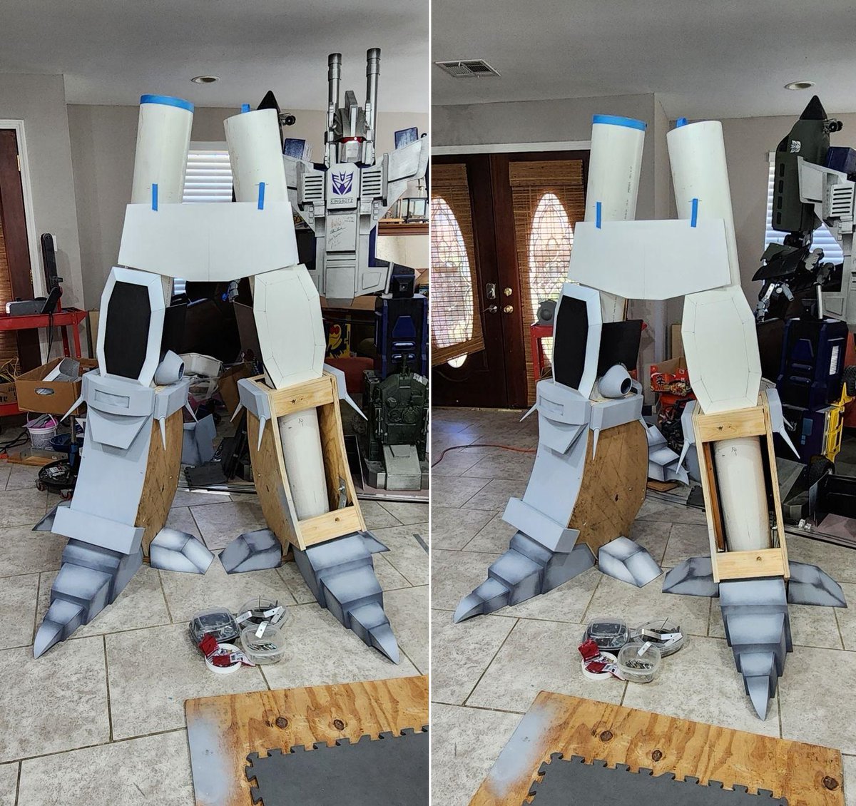 KingbotCustoms's tweet image. 8ft Unicron update: Upper-leg panels taking shape! Hope to be done with the legs & hips by the end of the month, and be halfway-through the Unicron-build.
๐ช๐
