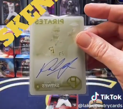Lake Country Cards hit one of the Paul Skenes printing plate autos on TikTok