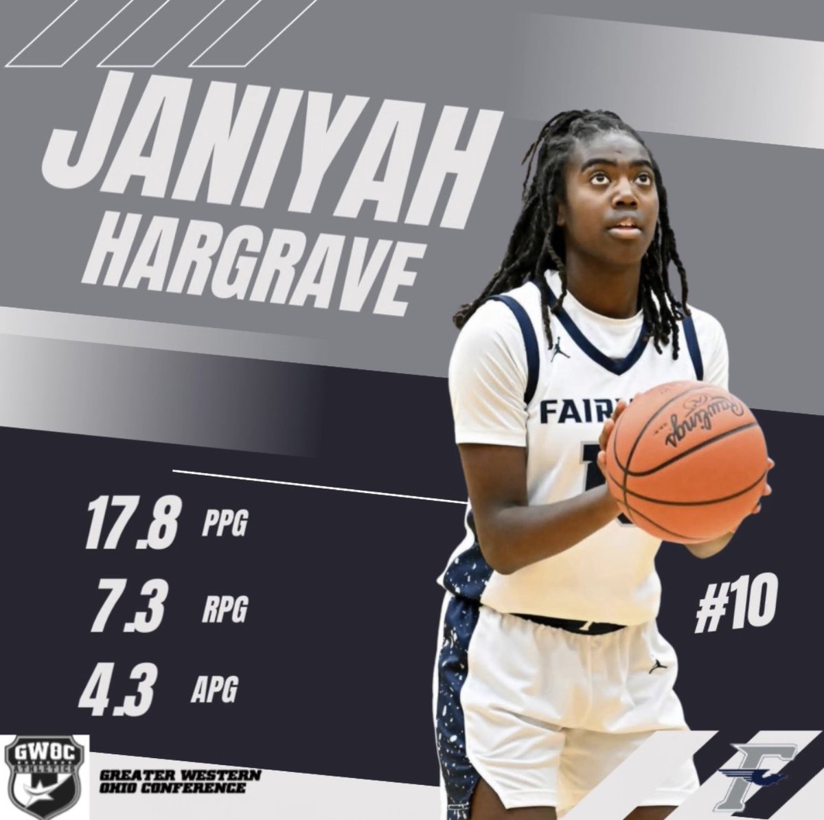 Samantha A McClain (@smcclain24) on Twitter photo top 2028 guard in Ohio, freshmen ( Janiyah Hargrave) for fairmontgb has gotten off to a strong start in her first 4 games average 17.8 ppg and carrying her team to a win tonight over springboro with a game high 21 points ! Keep it up Janiyah!!! Letβs go <a href="/JaniyahBaller10/">Janiyah Hargrave</a> top 2028 guard in Ohio, freshmen ( Janiyah Hargrave) for fairmontgb has gotten off to a strong start in her first 4 games average 17.8 ppg and carrying her team to a win tonight over springboro with a game high 21 points ! Keep it up Janiyah!!! Letβs go <a href="/JaniyahBaller10/">Janiyah Hargrave</a>