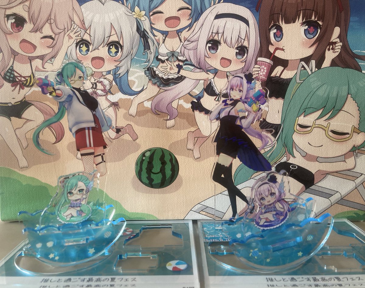 神楽すず「届いた!とりとらで揃えました。アクスタのフレームまでかわいい #えるすりー8 #」|りょうへーちゃん🌌英語勉強バイトマンのイラスト