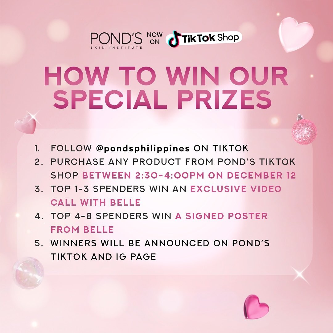 ReBELLEsOFC's tweet photo. ReBelles, mark your calendars! 🌸 Belle Mariano is bringing the glow and going live on Pond's TikTok Shop later at 2:30 PM. 
A fan call with her and signed posters? Yes Please! 🤩

Don't miss out on exclusive discounts – grab the chance now! ✨

#BelleForPONDS #BelleMariano https://t.co/rZszejNGu2