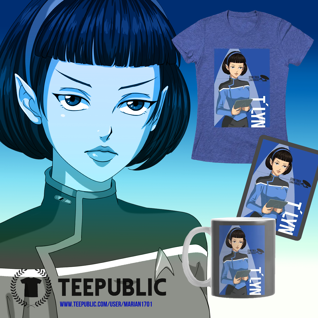 Neldorwen's tweet photo. Uploaded my #StarTrekLowerDecks  original illustration of T´Lyn to my Teepublic store. 
Click HERE >> https://t.co/KrdaNPVQeK

#teepublic #StarTrek  #tshirtdesign  #apparel  #StarTrekLowerDecks #tshirt  #mugs  #Stickers  #tlyn #vulcan https://t.co/SfmWBOh6FD