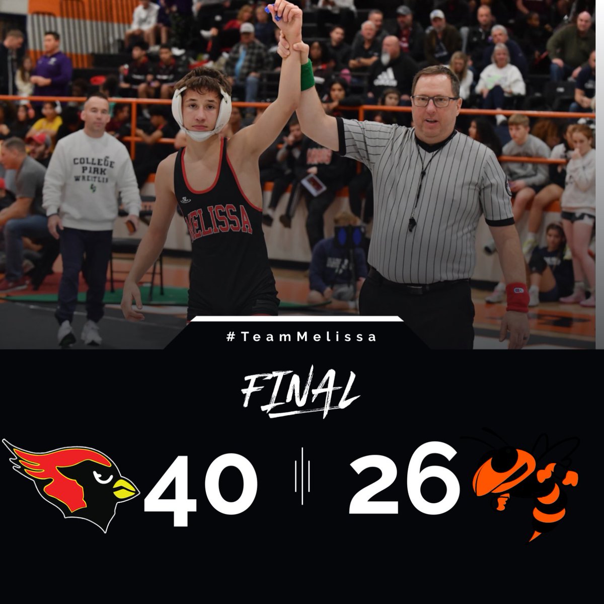 The Cardinals defeat 6A ranked Rockwall 40-26! #TeamMelissa