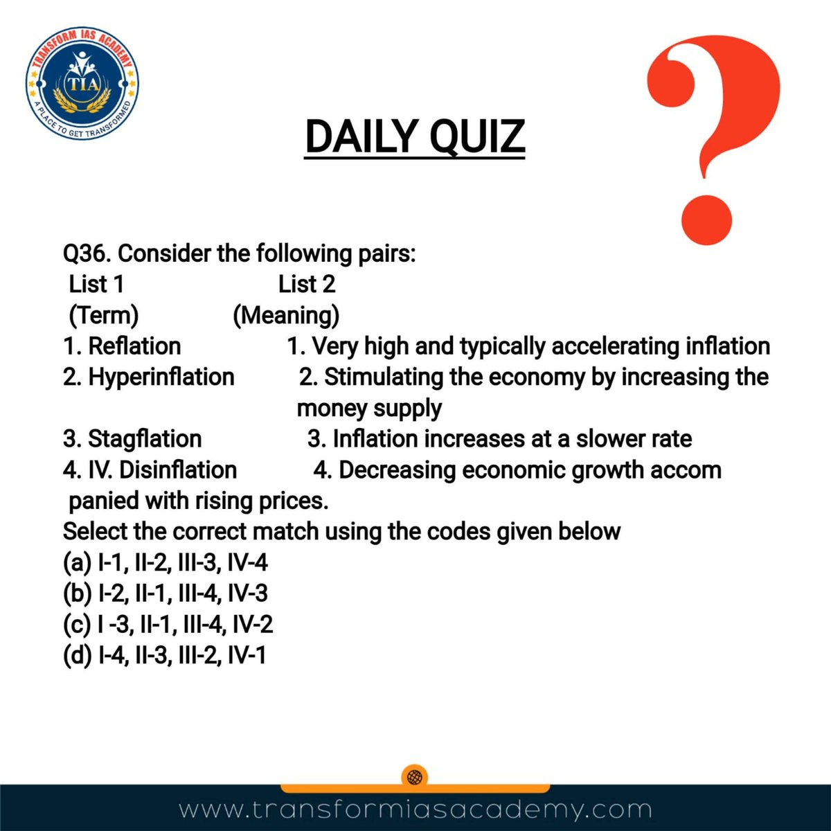 TRANSFORMIAS's tweet photo. ππ TIA Daily Dose
PPQ - "Prelims Practice Questions" Ncert's
Comment your answers below π
.
.
.
#upsc #upsc2025 #transformiasacademy https://t.co/muM3Isurvw