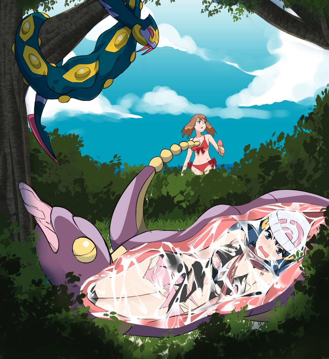 Hi,Monocrum-Edge here,currently experiencing financial struggles for my house mortgages. I need to raise 850USD to avoid eviction &amp; continue living there w/my family. W/ your support&amp;donation I will finish this 12 pokemon girls vore piece in full colors. More details below.