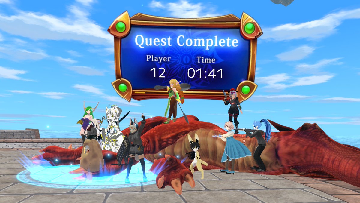 GlueIsRequired's tweet image. Day 5 of Vket 2024 Winter 💸🐲
SKY PARK ✅
Isekai Marché: Frontline Stand ✅
There was a dragon!
#Vket #Vket2024Winter #VRChat