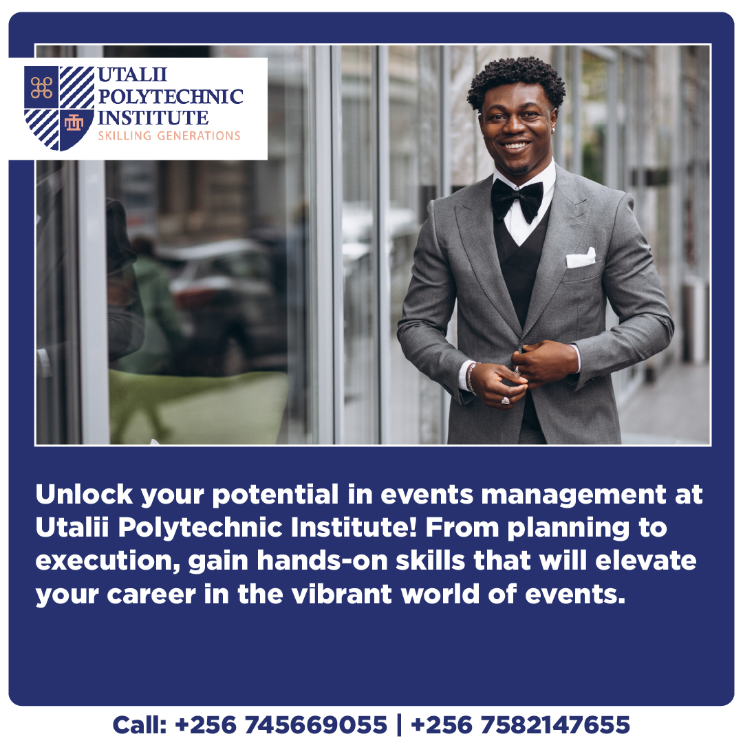 Utalii_Ug's tweet photo. Unlock your potential in events management at Utalii Polytechnic Institute! From planning to execution, gain hands-on skills that will elevate your career in the vibrant world of events. #EventsManagement #UtaliiPolytechnic #CareerGoals #EventPlanning #LiveYourPassion #Skill https://t.co/n2FxaSSxDP