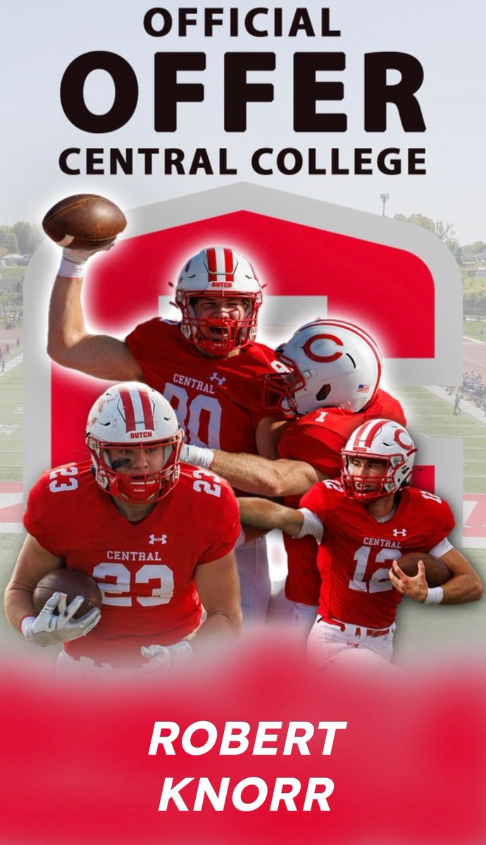 Blessed to have earned an offer from Central College! 
 <a href="/MChorowicz/">Mike Chorowicz</a> 
@mphsrecruiting