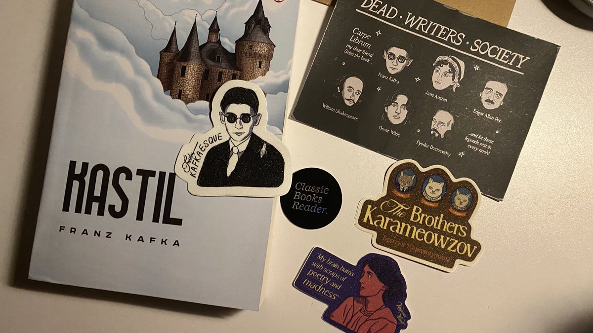 soliloku's tweet image. combining classic lits stickers and totebag with my books. 💌📚