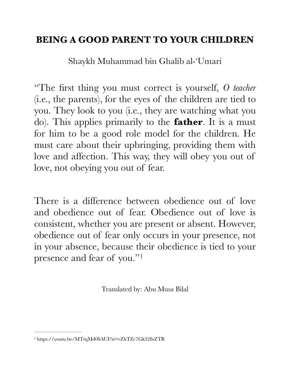 Being a good parent to your children

Shaykh Muhammad Ibn Ghalib Al-Umari حفظه الله