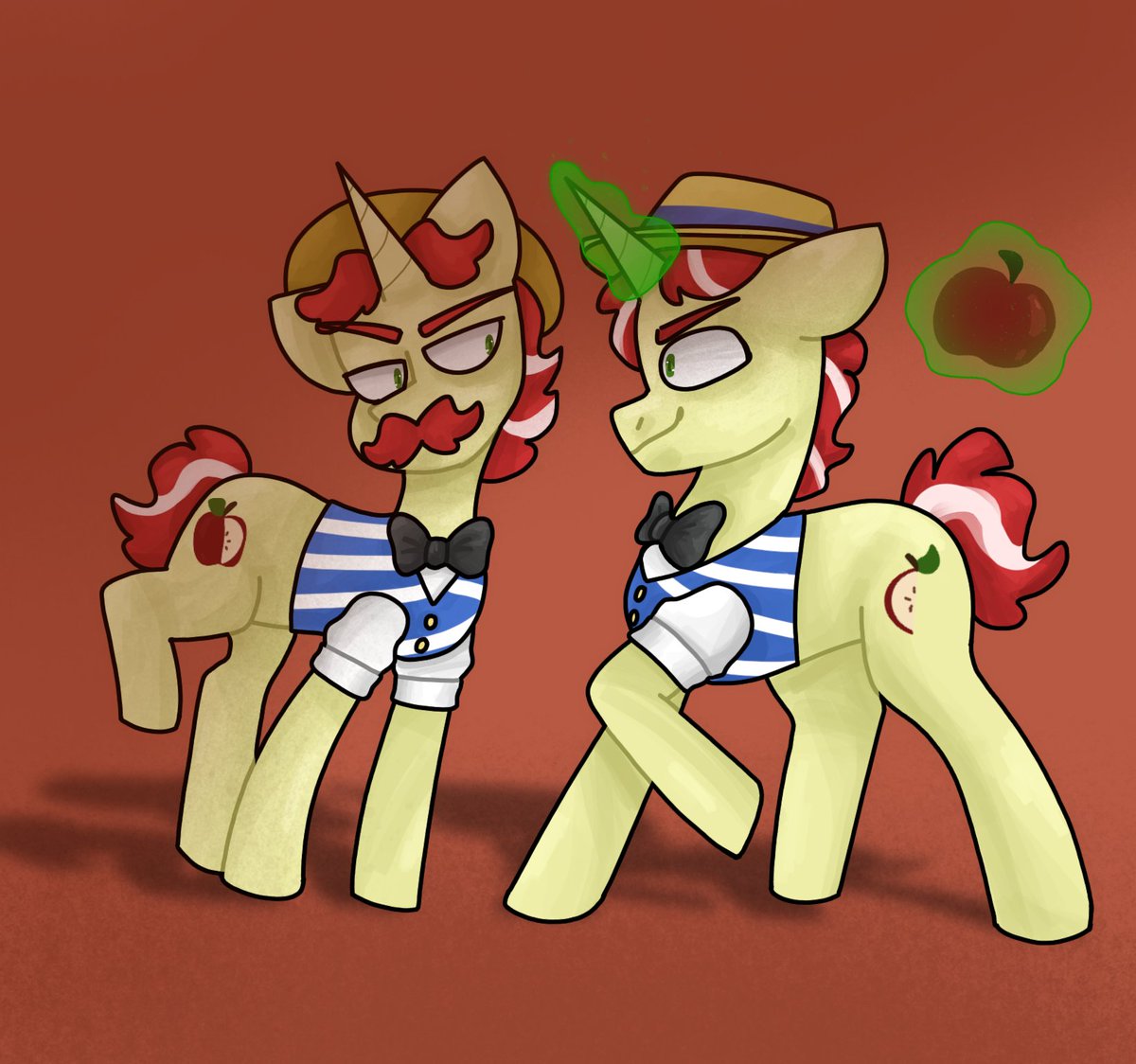 raytheratking's tweet photo. I’m tired of acting like i don’t love these two #MLP #mlpfanart #mylittlepony why is there no tag for flim and flam this is homophobia https://t.co/ZiE7n8b4jx