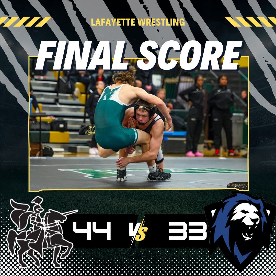 LHSwrestlers's tweet image. Lafayette with a clean sweep on boys, highlighted by a big win for varsity on the theatre stage. Girls battled hard to rally off a bunch of big wins!

JV won 37-36 on criteria
Freshman won 57-24

#BeTheStorm #LessThan1% #GoLancers