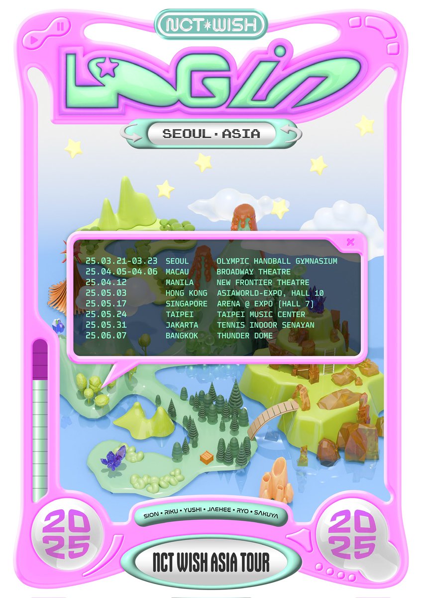 2025 NCT WISH ASIA TOUR LOG in BANGKOK

🎮 2025.06.07 (SAT)

🕹 THUNDER DOME

Coming soon… 🇹🇭💚

#NCTWISH #LOGin
#NCTWISH_LOGin
#NCTWISH_ASIA_TOUR
#NCTWISH_LOGinBANGKOK
#SMTrue <a href="/nctwishofficial/">NCT WISH</a>