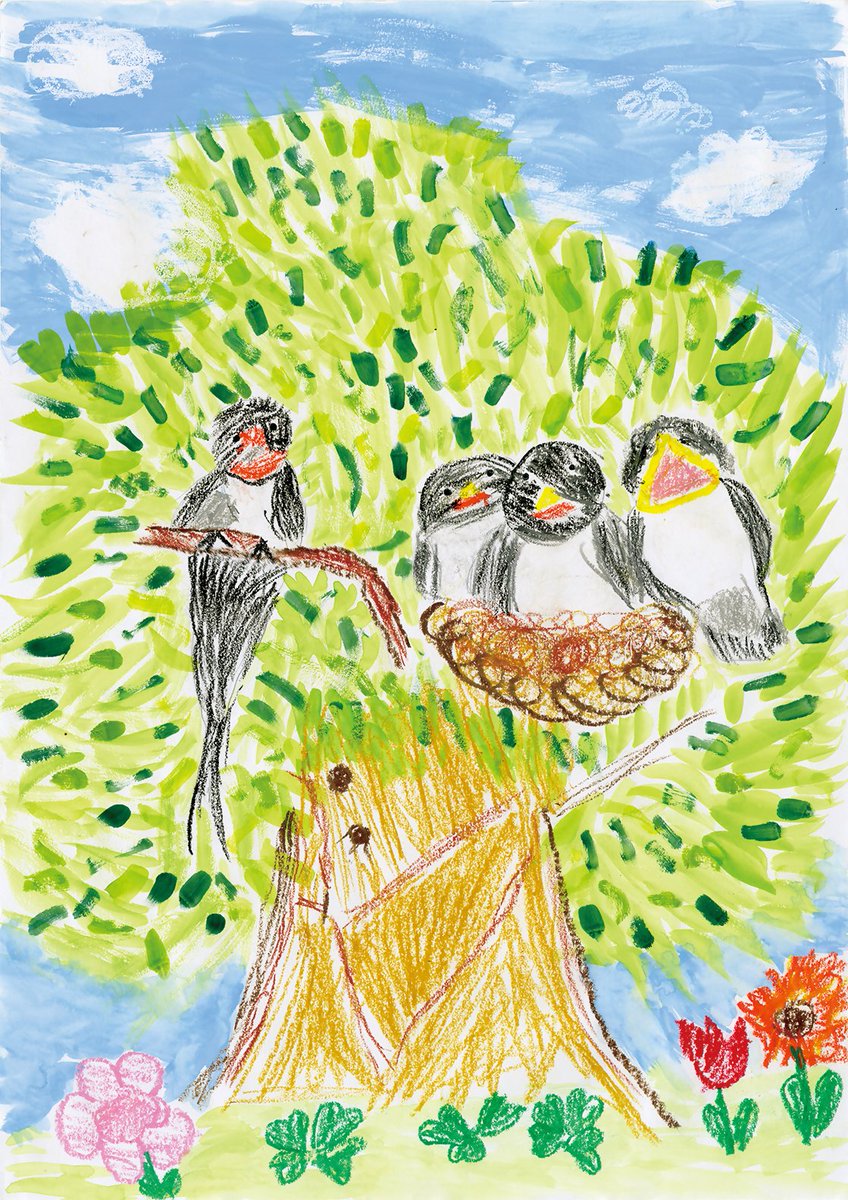 令和７年緑化キャンペーンポスター
【銅賞】
今治市立桜井小学校　１年
長谷部　愛菜（はせべ　まな）さん
＃愛媛の森林基金
＃緑化キャンペーン