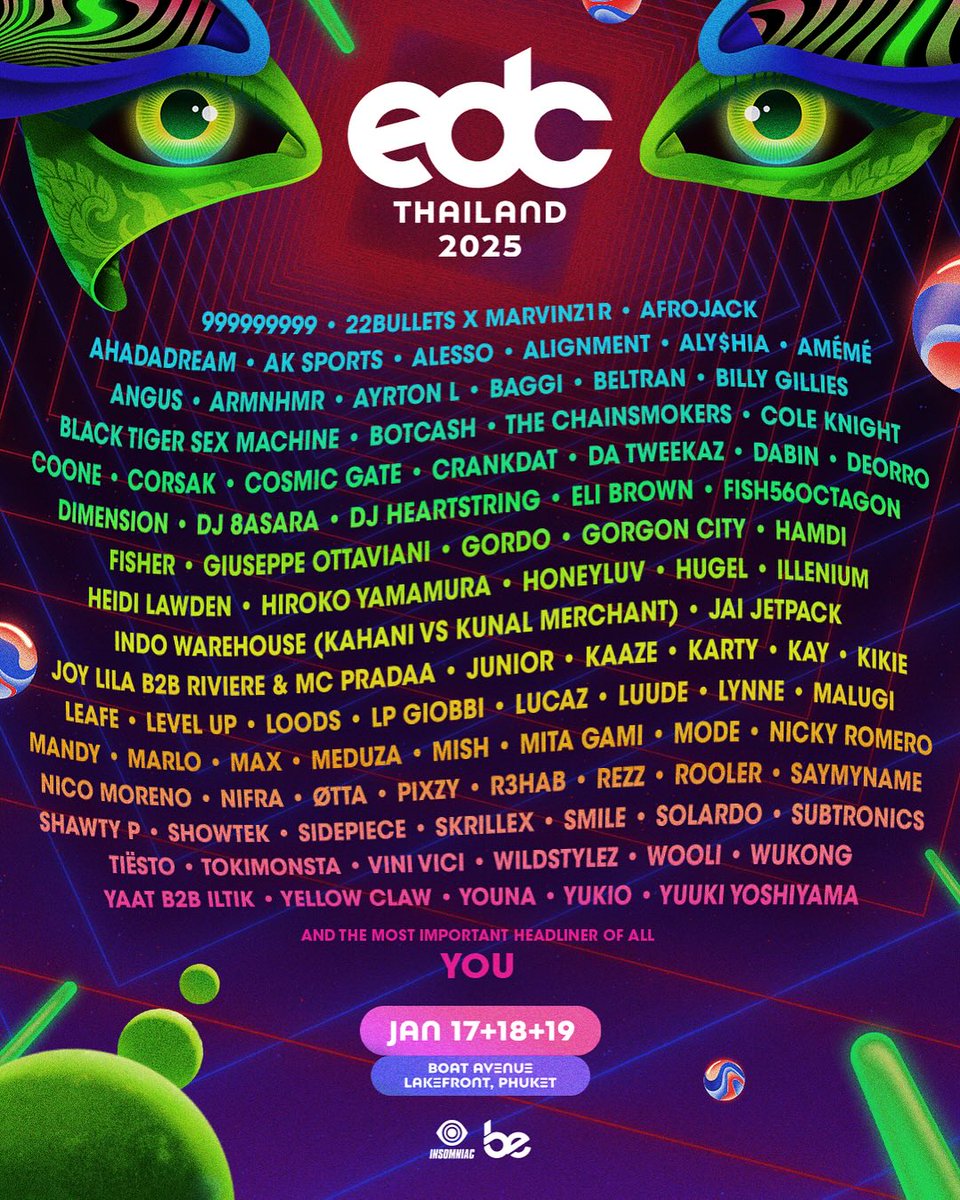 Pasquale Rotella (@pasqualerotella) on Twitter photo There’s nothing like the feeling of dancing through a festival crowd — can’t wait to experience that again at our very first <a href="/edc_thailand/">EDC Thailand</a>! 🎉
I’m excited to share that the #bionicJUNGLE stage will be added.
I’ll be counting the days… ✨ There’s nothing like the feeling of dancing through a festival crowd — can’t wait to experience that again at our very first <a href="/edc_thailand/">EDC Thailand</a>! 🎉
I’m excited to share that the #bionicJUNGLE stage will be added.
I’ll be counting the days… ✨