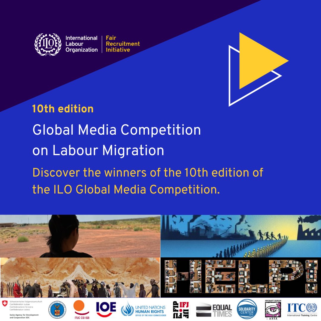 ILO action to End Forced Labour (@ilo_endslavery) on Twitter photo ✨ In celebration of #InternationalMigrantsDay , the <a href="/ilo/">International Labour Organization</a> proudly reveals the winners of the Global Media Competition on Labour Migration!
Discover the prize-winning articles at
👉bit.ly/GMC-Winners2024
#Media4HumanRights #MigrantsDay ✨ In celebration of #InternationalMigrantsDay , the <a href="/ilo/">International Labour Organization</a> proudly reveals the winners of the Global Media Competition on Labour Migration!
Discover the prize-winning articles at
👉bit.ly/GMC-Winners2024
#Media4HumanRights #MigrantsDay