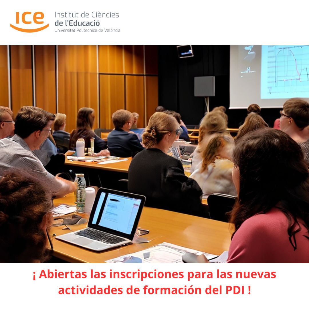 ¡Abiertas las inscripciones para las nuevas actividades de formación del PDI! <a href="/ice_upv/">Instituto de Ciencias de la Educación de la UPV</a> instagram.com/p/DDeczMZIX_F/…