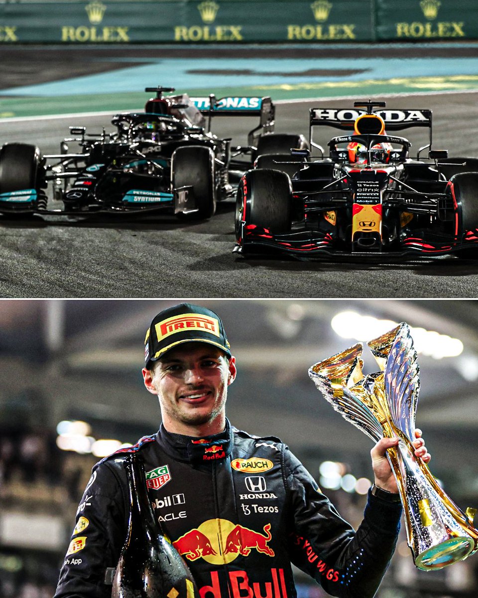 ESPNF1's tweet image. On this day in 2021, Max Verstappen won his first F1 championship 🏆