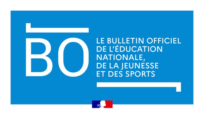🚨Le BO du 12 décembre est en ligne !

Découvrez les sujets clés :
📖 Mise en ligne du vocabulaire de l’éducation
📚 Publication de la liste des associations agréées au titre de leur concours apporté à l’enseignement public

Pour lire le BO complet : education.gouv.fr/le-bulletin-of…