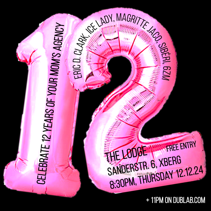 Today Your Mom's turns 12 years old on the 12.12.24, awesome numbers, right? We celebrate on <a href="/dublab/">dublab</a> at 2PM PT - 11PM CET, and in Berlin at The Lodge.
dublab.com/schedule/44en8…
With thanks to all artists and partners who accompany us in this journey of creativity and resilience ♡