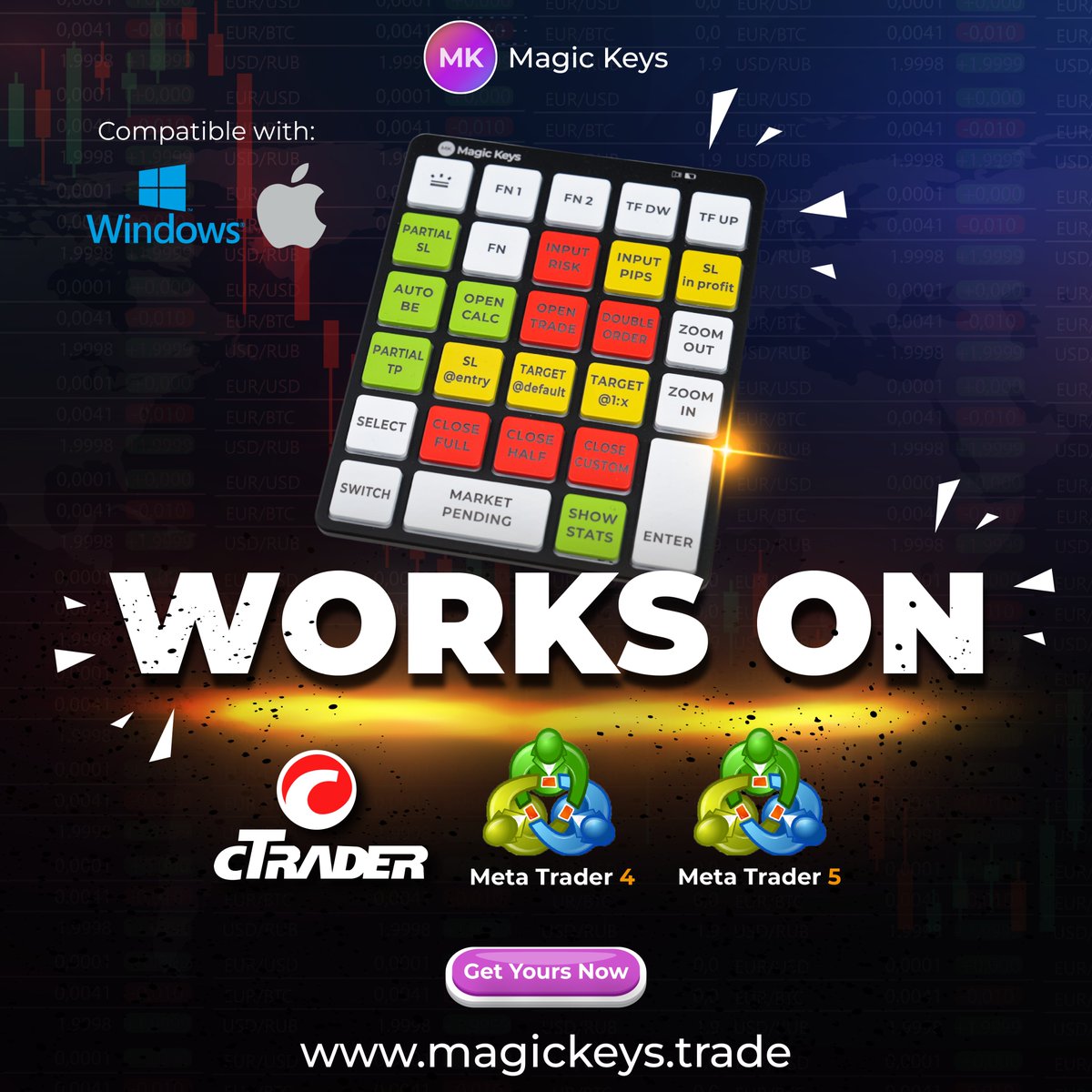 Magic Keys is trusted by  42,000+ traders worldwide for robust risk management, precise lot size calculations, and much more.     

Compatible with MT4, MT5, &amp; ctrader

Secure yours today at magickeys.trade

#forextrading 
#riskmanagment 
#magickeys 
#lotsizecalculator