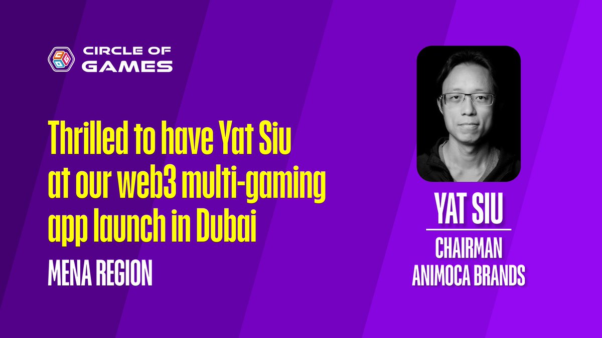 Circle_of_Games's tweet photo. Feeling beyond proud and grateful to have the one and only @ysiu, Chairman of @animocabrands, join us at the #COG MENA region launch event!🔥🔥

Huge thanks for dropping those invaluable insights and blessing us with your presence!♥️💫

#animoca #Web3Innovation #dubai #launchevent
