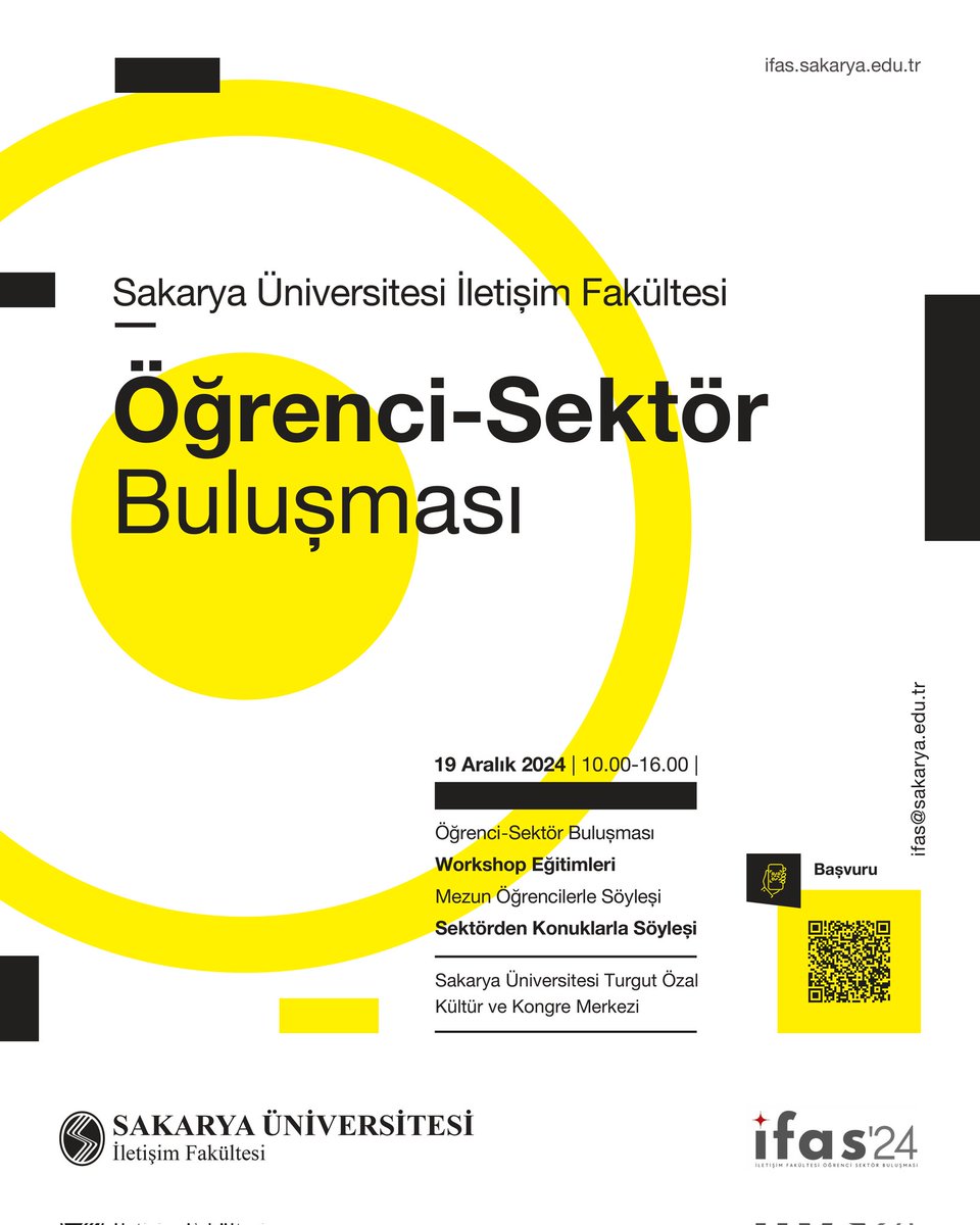 SAUMezun's tweet photo. İFAS 2024 kapsamında, İletişim fakültesi Öğrenci-Sektör Buluşması 18-19 Aralık tarihlerinde gerçekleştirilecek🚀 https://t.co/IlaYA1qhMw