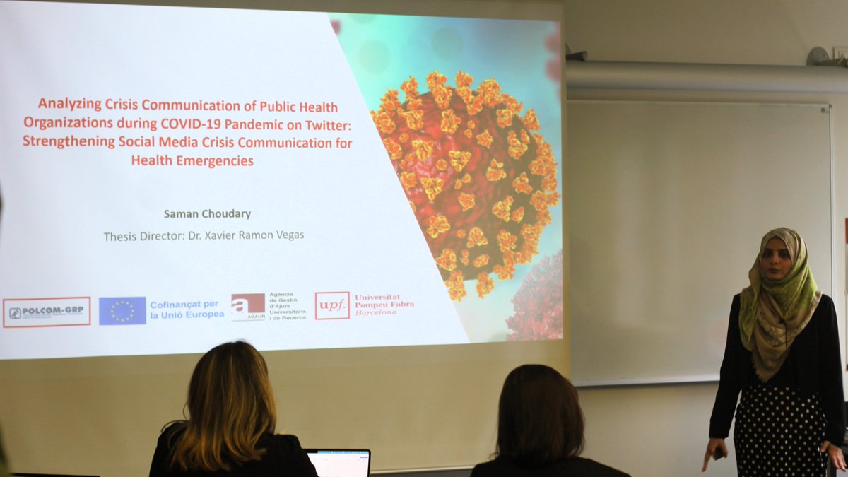 Our colleague Saman Choudary begins the defense of her doctoral thesis on crisis communication by public health entities on social networks

Congratulations!