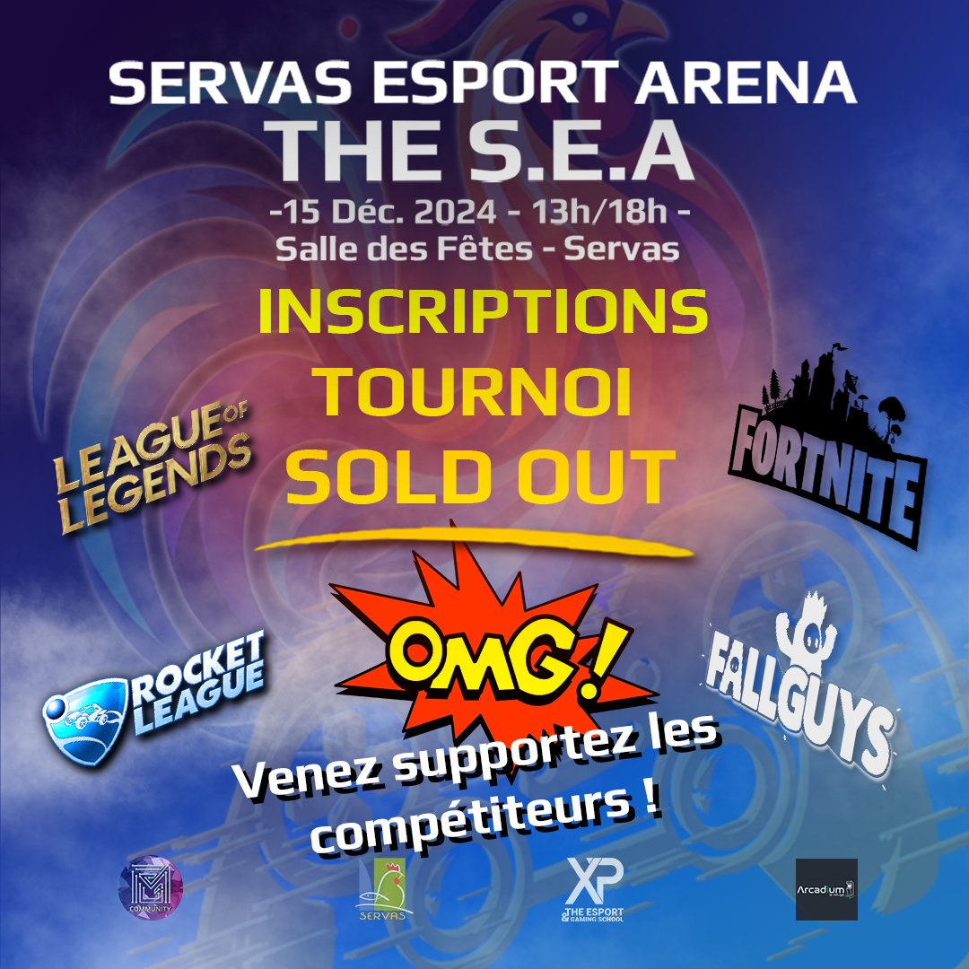 FMGCommunity's tweet image. 🎉 C’EST COMPLET ! 🎉

 Toutes les places des tournois de THE SEA : Servas Esport Arena sont désormais SOLD OUT ! 🏆🚀

 Mais pas d’inquiétude : l’événement reste OUVERT AU PUBLIC ET GRATUIT ! 🎮

 📅 RDV le 15/12 à Servas : arcade rétro, stands gaming &amp;amp; plus !

 #THESEA