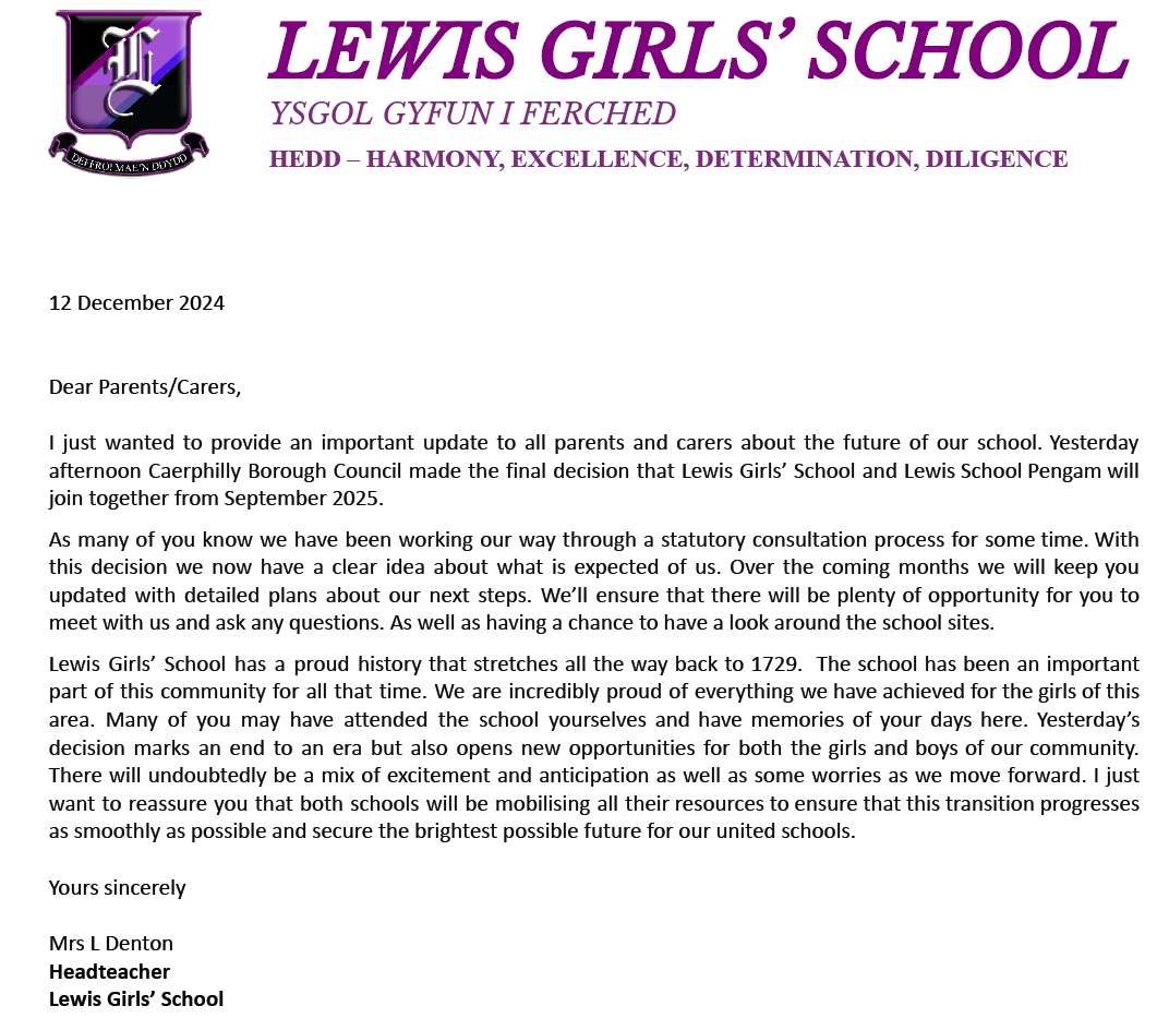 Lewis Girls' School tweet media