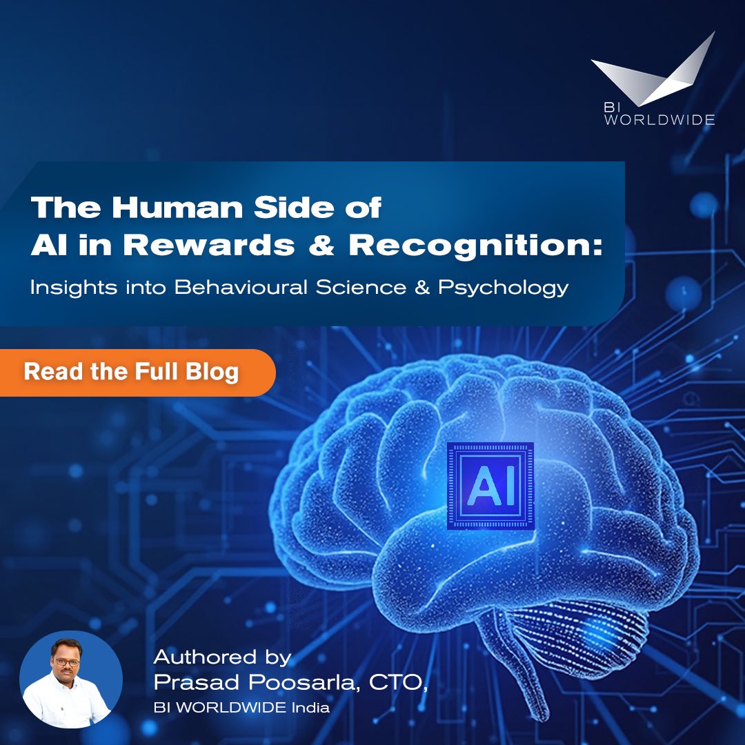 AI is revolutionising R&amp;R, blending innovation with human touch. Prasad Poosarla, CTO, <a href="/BIWorldwide_In/">BI Worldwide India</a> &amp; a tech industry leader, shares fascinating insights on behavioural science &amp; the psychology behind AI, powering new-age R&amp;R. Delve into the blog NOW: biworldwide.co.in/research-landi…
