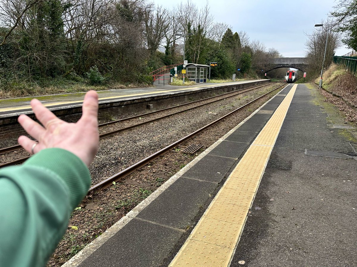 paul_winginit's tweet photo. Huge rural railway vibes as I ride down to the junction at Clarbeston Road, which has both a token exchange for the one train Fishguard branch and is a request srop. Flagged down my connection - Milford Haven next, and the last few miles I need in South Wales! #lastscratch ๐ด๓ ง๓ ข๓ ท๓ ฌ๓ ณ๓ ฟ ๐ https://t.co/kuRggI9gJU