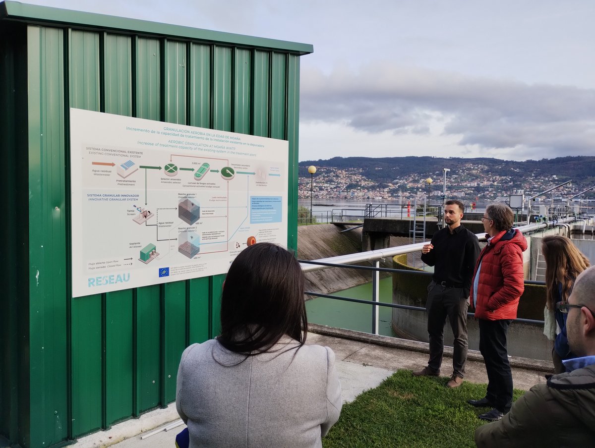 LIFEreseau's tweet image. 📸 Some photos of our last consortium meeting, held at @aqualia facilities, where we reviewed the actions of the last 6 months and study the next steps.
💧We could also visit our pilot project at the Moaña WWTP.
Full article article 👉life-reseau.eu/the-life-resea…
