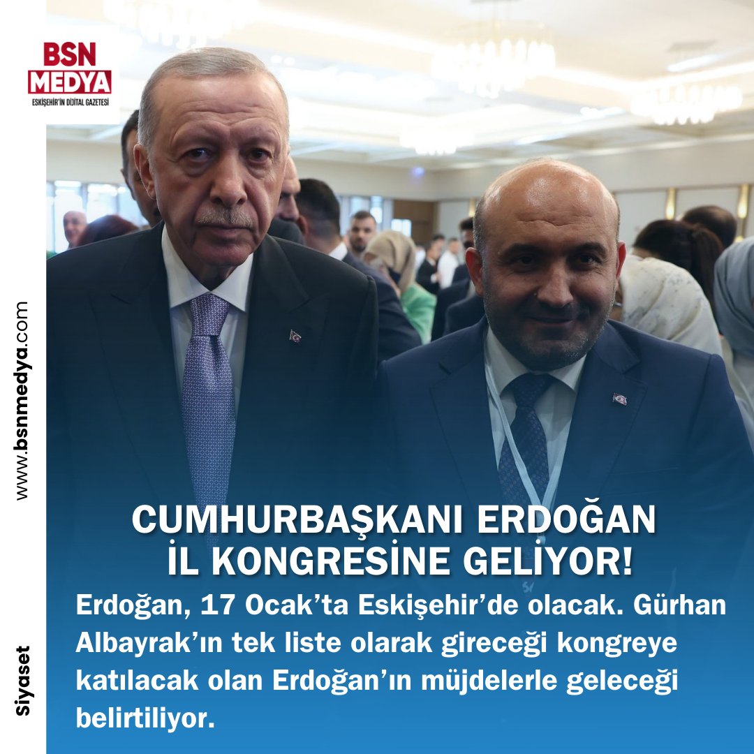 Cumhurbaşkanı ve AK Parti Genel Başkanı Recep Tayyip Erdoğan, İl Kongresinde partilerle bir araya gelecek. Erdoğan, mesajlarını Eskişehir'den verecek...