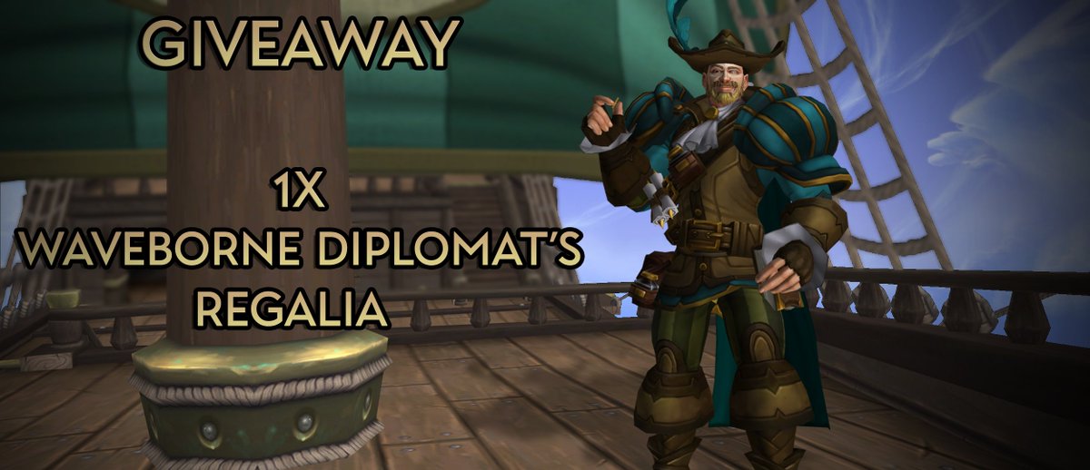 #TheWarWithin Patch 11.0.7 launches December 18th! To celebrate, we're giving away a Waveborne Diplomat's Regalia! 🏴‍☠️

To enter:
✅Follow
❤️Like
🔁Repost
❓Are you excited for Plunderstorm returning?

🇪🇺EU Only
⏰Winner announced 18/12/24
#WoW_Partner #Giveaway
