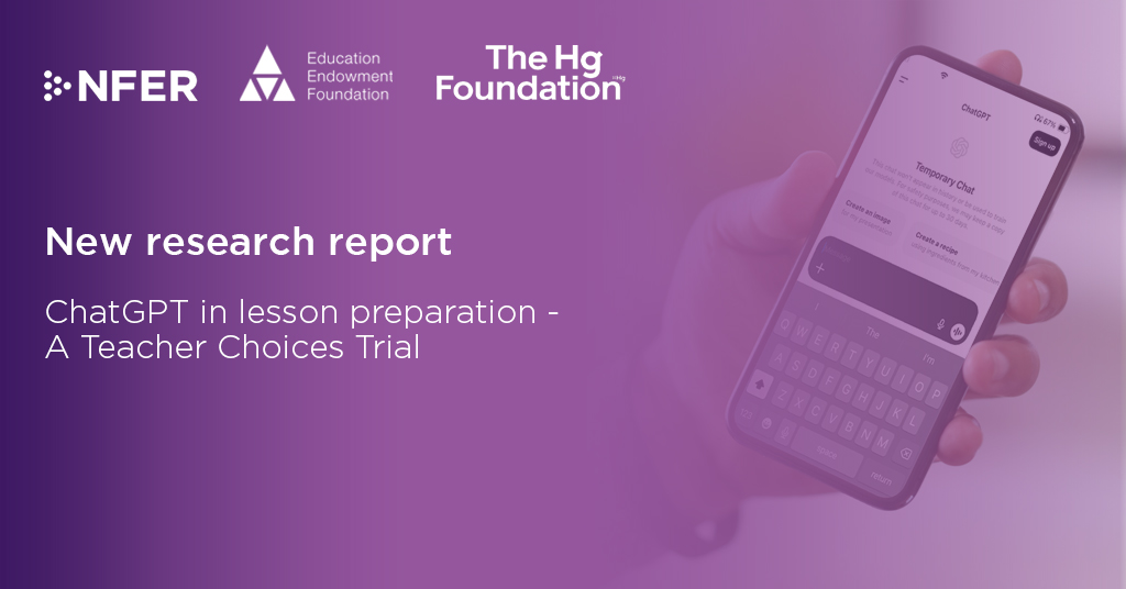 🆕- Latest evaluation for <a href="/EducEndowFoundn/">EEF</a> <a href="/TheHgFoundatio1/">The Hg Foundation</a> finds KS3 Science teachers using #ChatGPT can reduce their lesson planning time by over 30%.   

Find out more at bit.ly/3ZwyH4e