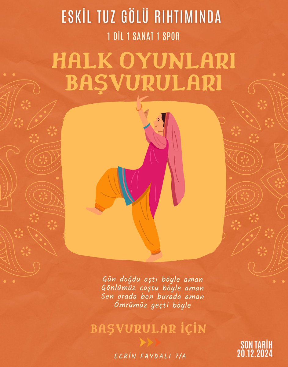 azam_ilk's tweet photo. “Eskil Tuz Gölü Rıhtımında 1 Dil 1 Sanat 1 Spor “
Projesi kapsamında halk oyunları çalışmalarımız başlamıştır.

@Eskil_MEM 
@brahimKler2 https://t.co/E7hZxPZErb