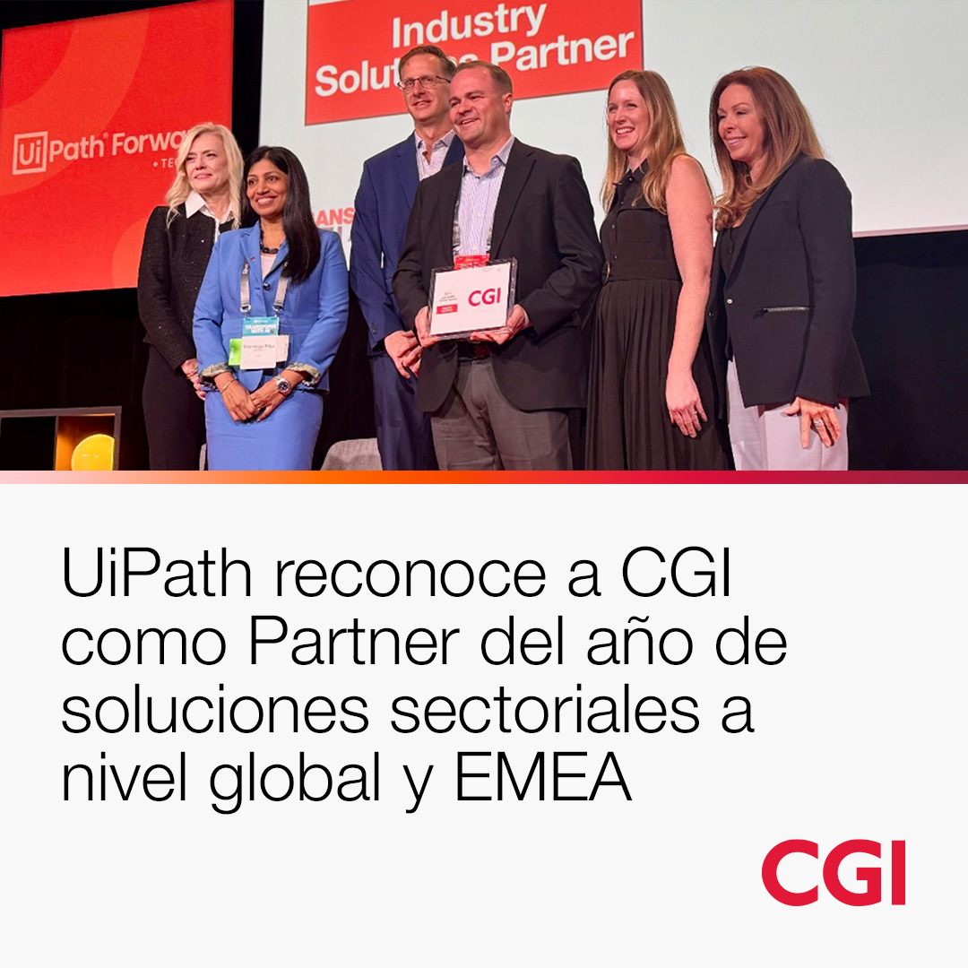 Hemos sido galardonados con el premio Partner del año de soluciones sectoriales a nivel mundial y Partner del año de soluciones sectoriales para EMEA de 2024 otorgado por UiPath. bit.ly/3OFGfww