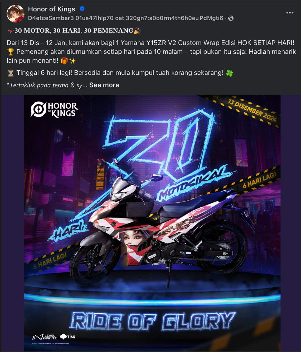 Gila lah HOK nak bagi motor free SETIAP HARI for a month??? Is it bad that I want one????

Korang jangan terkejut eh lepas ni kalau tiba-tiba nampak i tengah wheelie atas highway gi office🤣