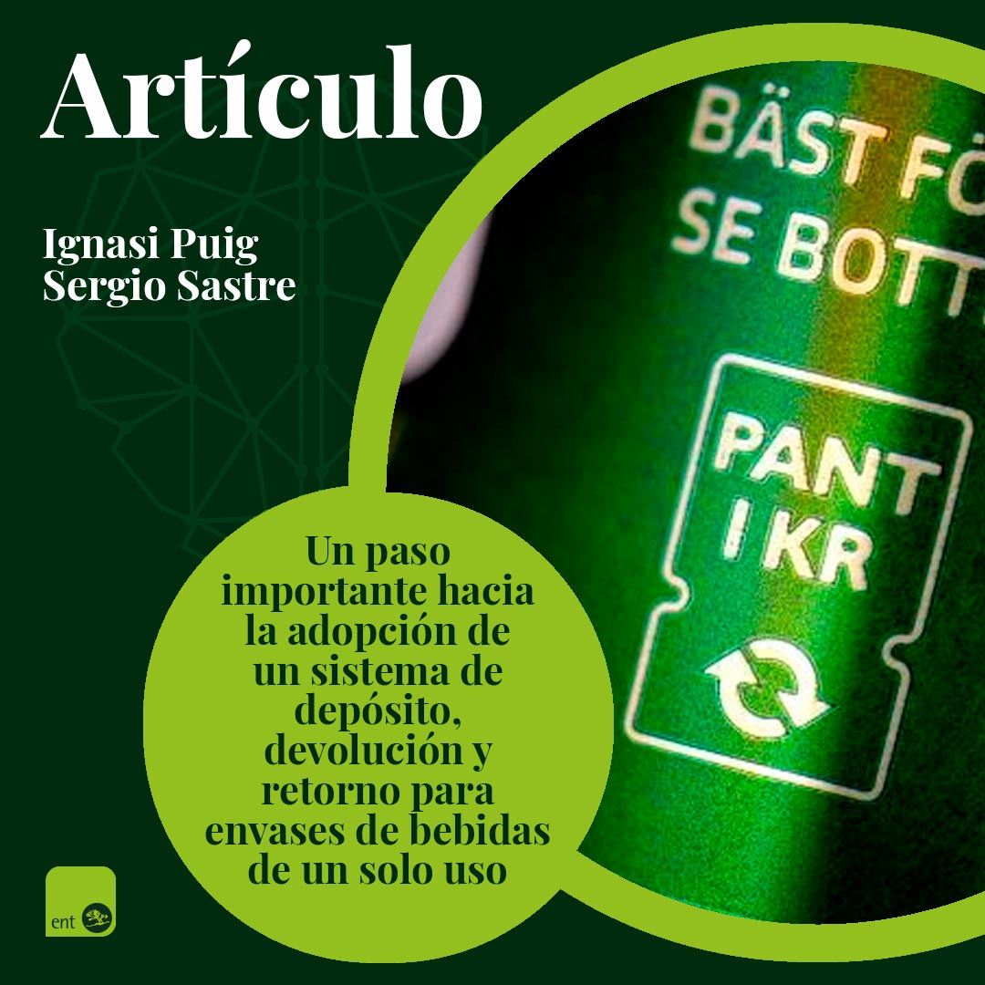 ♻️⚠️ Un paso importante hacia la adopción de un sistema de depósito, devolución y retorno para envases de bebidas de un solo uso ent.cat/es/adopcio-sis… 📝 Artículo de Ignasi Puig y Sergio Sastre (ENT) 🟢 Disponible en castellano y catalán #SDDR #envases