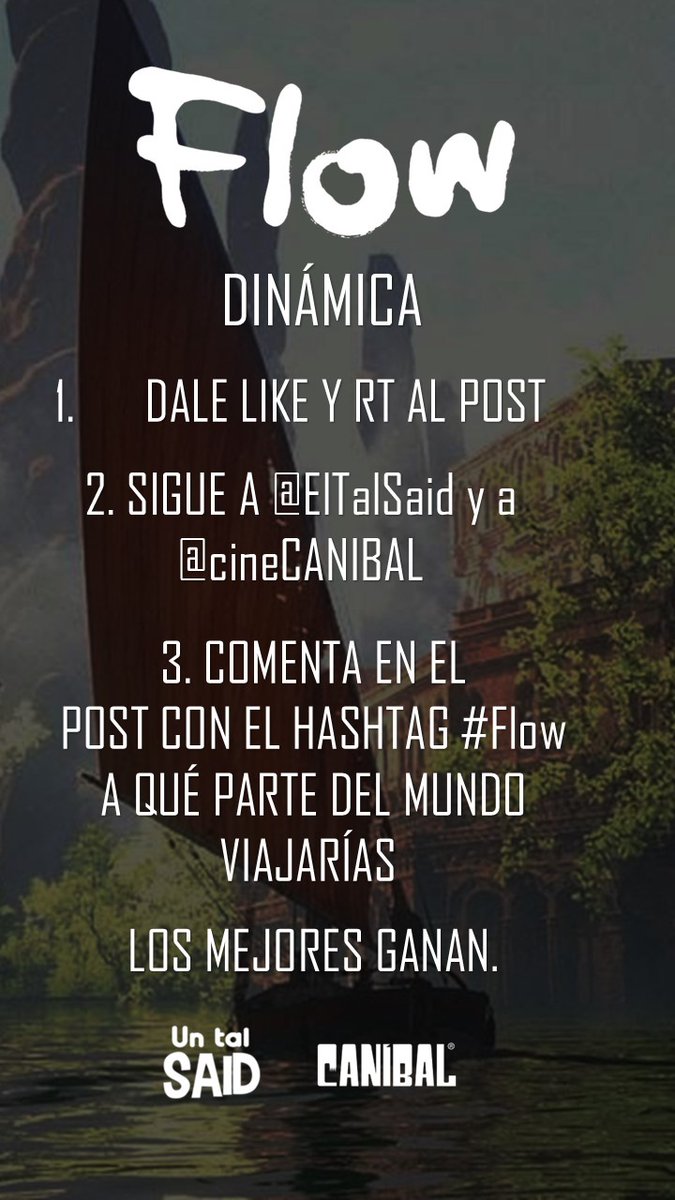 Un tal Said 🦆 (@eltalsaid) on Twitter photo Gracias a <a href="/cineCANIBAL/">Cine CANÍBAL®</a> tenemos 4 PASES DOBLES para la premiere de #Flow. 🍿🐈⬛
Podrás ver esta película antes que nadie este SÁBADO 14 de DICIEMBRE a las 12:00 P.M en Cinépolis Universidad.
Válido para CDMX y Área Metropolitana. 🇲🇽
Aquí te dejo la dinámica. ⬇️⬇️⬇️ Gracias a <a href="/cineCANIBAL/">Cine CANÍBAL®</a> tenemos 4 PASES DOBLES para la premiere de #Flow. 🍿🐈⬛
Podrás ver esta película antes que nadie este SÁBADO 14 de DICIEMBRE a las 12:00 P.M en Cinépolis Universidad.
Válido para CDMX y Área Metropolitana. 🇲🇽
Aquí te dejo la dinámica. ⬇️⬇️⬇️