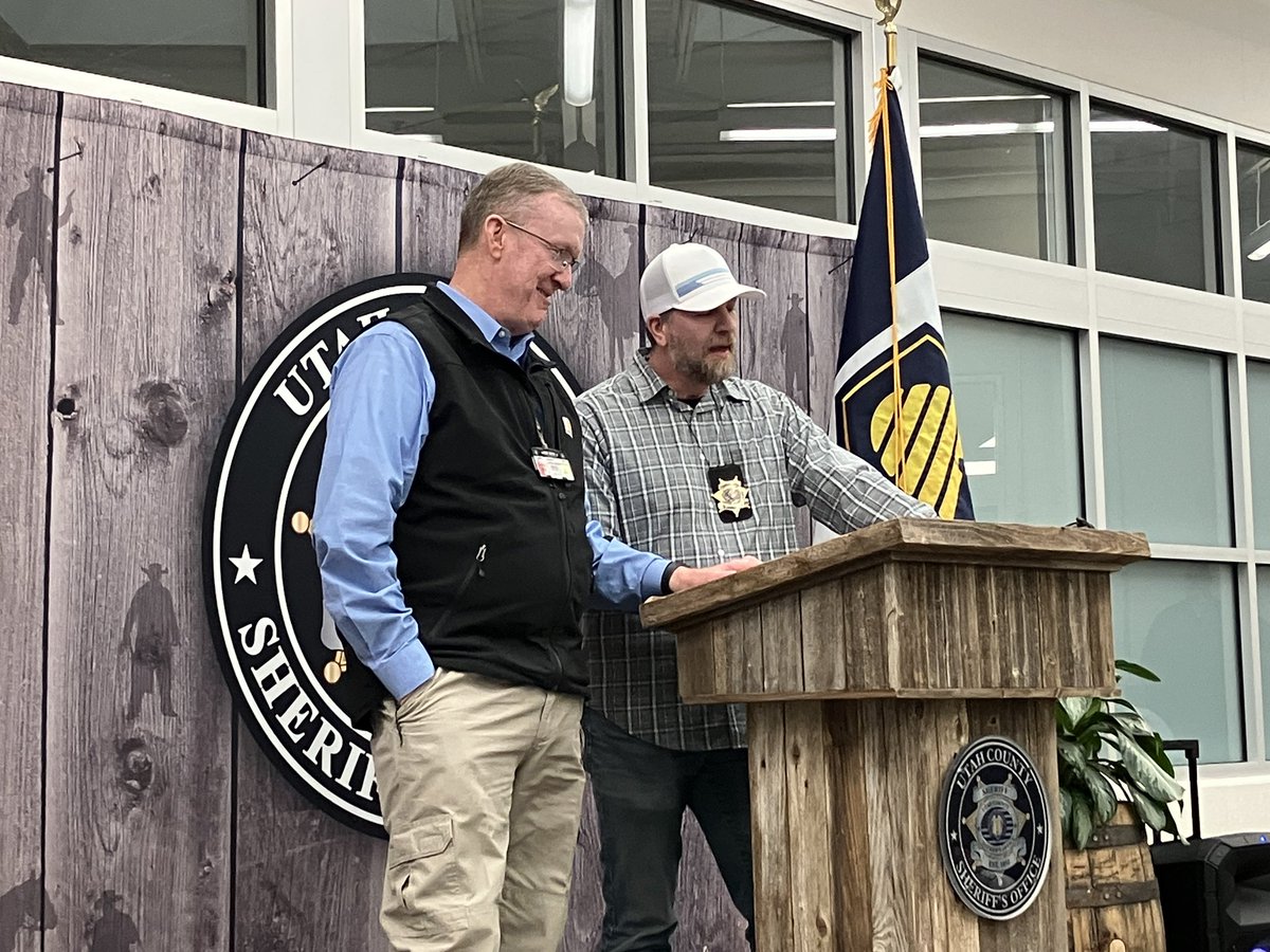 CoachellaJones's tweet photo. The end of an era! @SGTCannonPIO retires after 34 yrs with @UCSO  A friend &amp; trusted professional. Enjoy your retirement &amp; the many years you get to spend with your wife &amp; family. You have  earned every minute of it.  #retirement #utah #slcnewslife https://t.co/YKB2ScjqWU