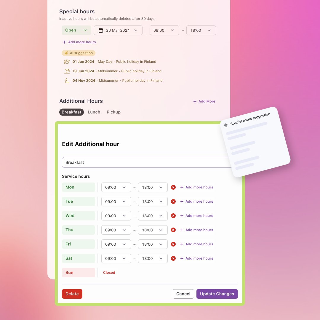 The Holiday Season is approaching and it's time to review your opening hours to ensure your customers know when to visit. 

Sign up for free and take a moment to update your opening hours online → hubs.li/Q02WXNgg0

#mobal #localseo #openinghours