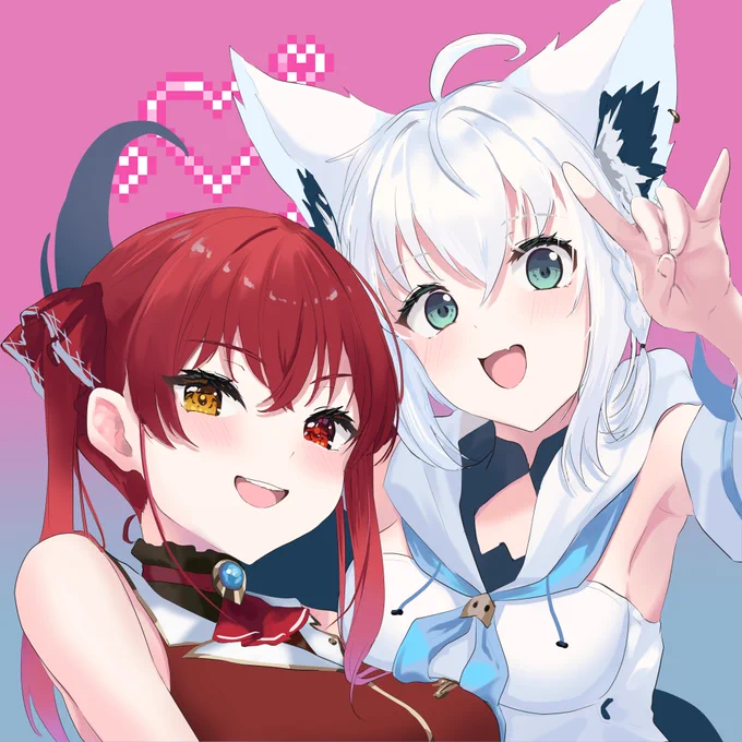 うちわ用落書き2マリンちゃんもフブちゃんもハピネスワールドに連れてってくれてらぶちさいくーに幸せだった 