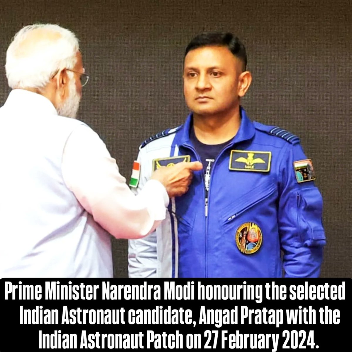 chemistinspace's tweet photo. Honored to meet Indian #Astronaut candidate Group Captain Angad Pratap! 🚀👨🚀
We discussed #AstronautTraining, #India's #SpaceEcosystem & more at #AMS2024! 🌟
Wishing him & team all the best for #GaganyaanMission! 🚀
#India #Space #Astronaut https://t.co/DhyhdInoH8