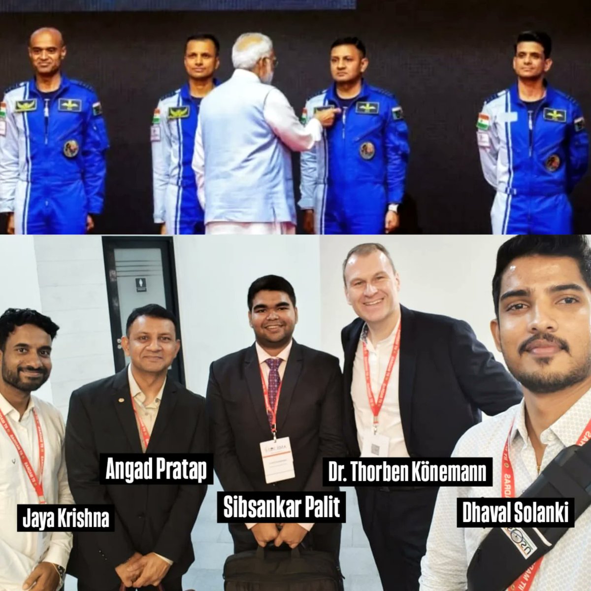 chemistinspace's tweet photo. Honored to meet Indian #Astronaut candidate Group Captain Angad Pratap! 🚀👨🚀
We discussed #AstronautTraining, #India's #SpaceEcosystem & more at #AMS2024! 🌟
Wishing him & team all the best for #GaganyaanMission! 🚀
#India #Space #Astronaut https://t.co/DhyhdInoH8