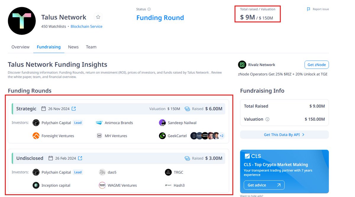 Hướng dẫn săn airdrop  Free từ <a href="/TalusNetwork/">Talus 🐸</a> - một blockchain layer 1 với thông lượng cao, được thiết kế dành cho các tác nhân AI phi tập trung. Các dự án Layer1 ko nên bỏ qua

✅Dự án đã raise được $9M từ các quỹ như : 
<a href="/polychain/">Polychain</a> Capital, Foresight Ventures,